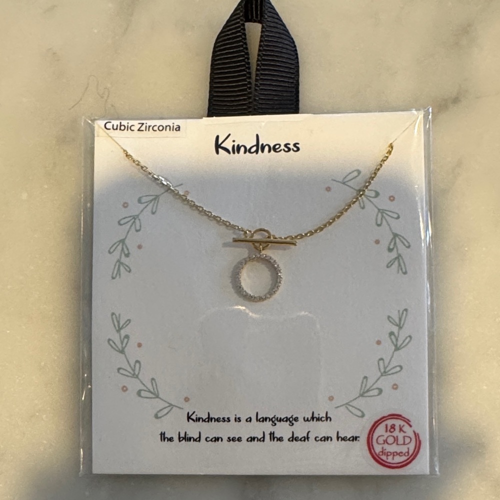Gold Tone Cubic Zirconia Necklace